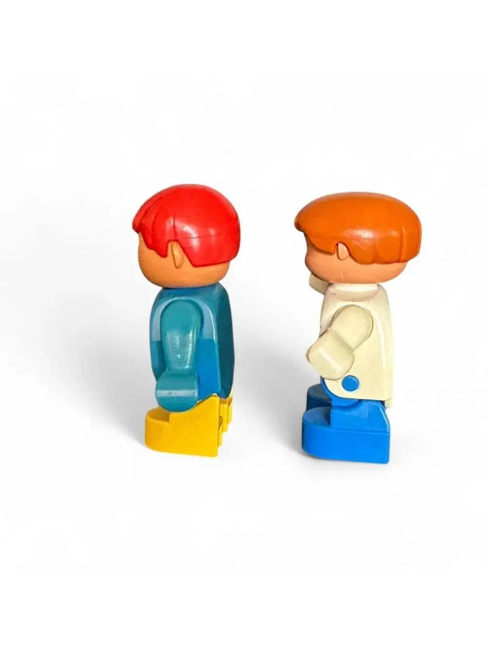Vintage LEGO DUPLO Figures Suspender Boy & Patterned Sweater Boy 1980s